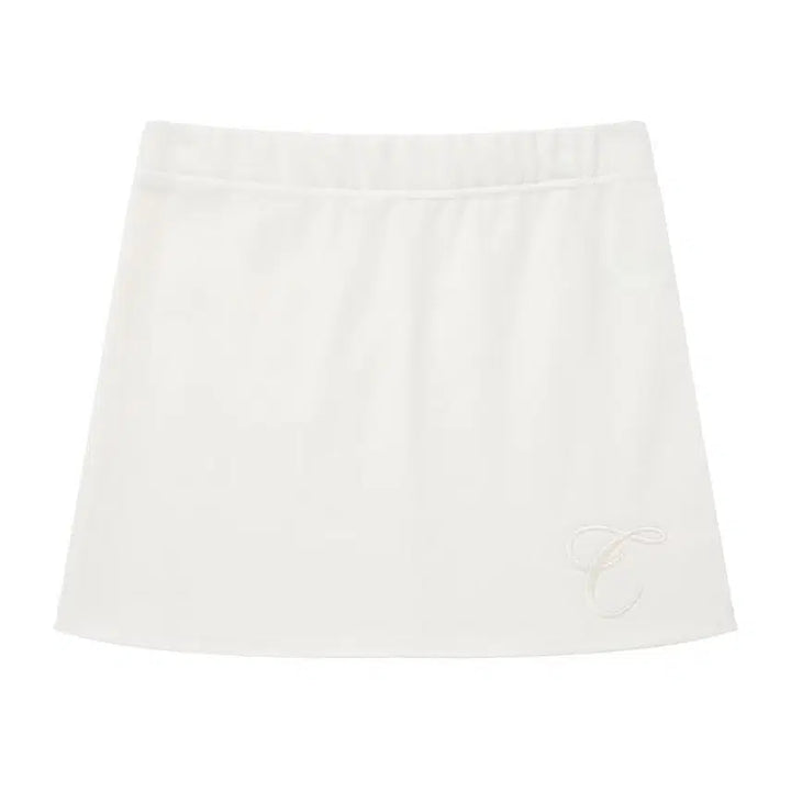 [BUNJANG] Curity White Mini Skirt / 큐리티 화이트 미니스커트