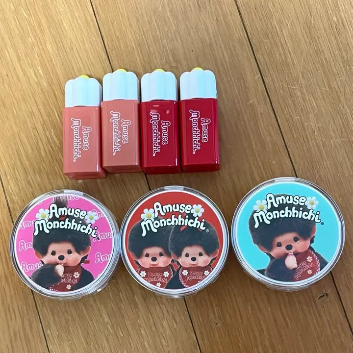 [BUNJANG] Amuse x Monchhichi Bundle Set Sealed Mini Cushion &amp; Mini Tint / [일괄미개봉새상품] 어뮤즈 몬치치 미니쿠션 미니틴트