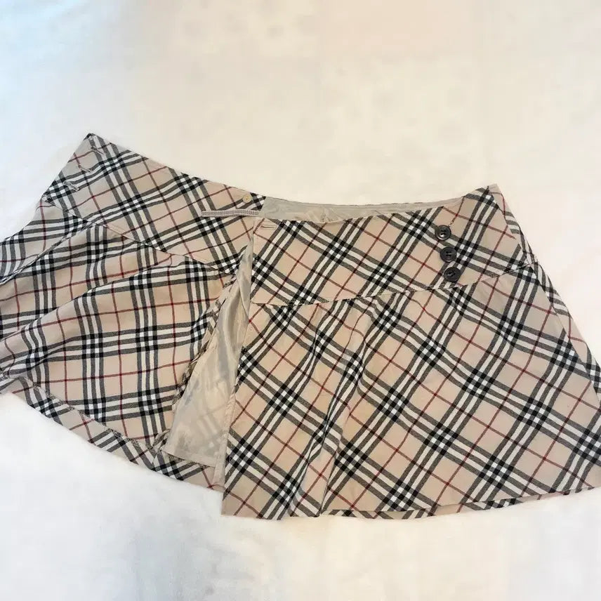 [BUNJANG] Burberry Blue Label Wrap Skirt Nova Check Mini Midi Beige Brown / 버버리 블루라벨 랩 스커트 /빈티지 미니 미디 노바체크 베이지 브라운
