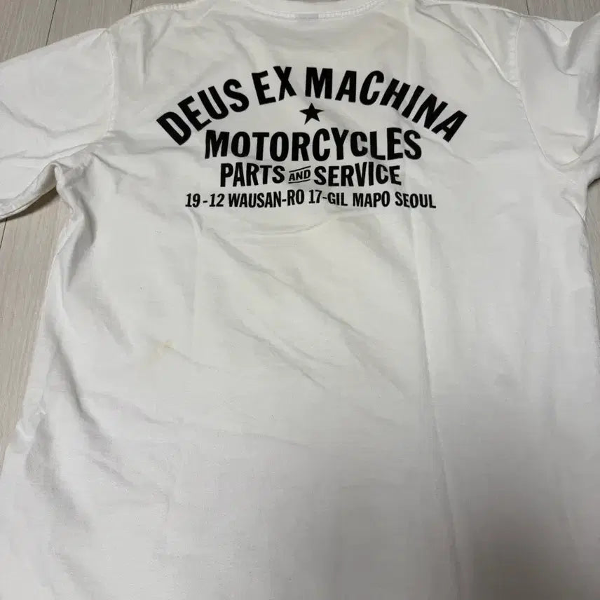 [BUNJANG] DEUS Ex Machina Short Sleeve T-Shirt White / 데우스 반팔