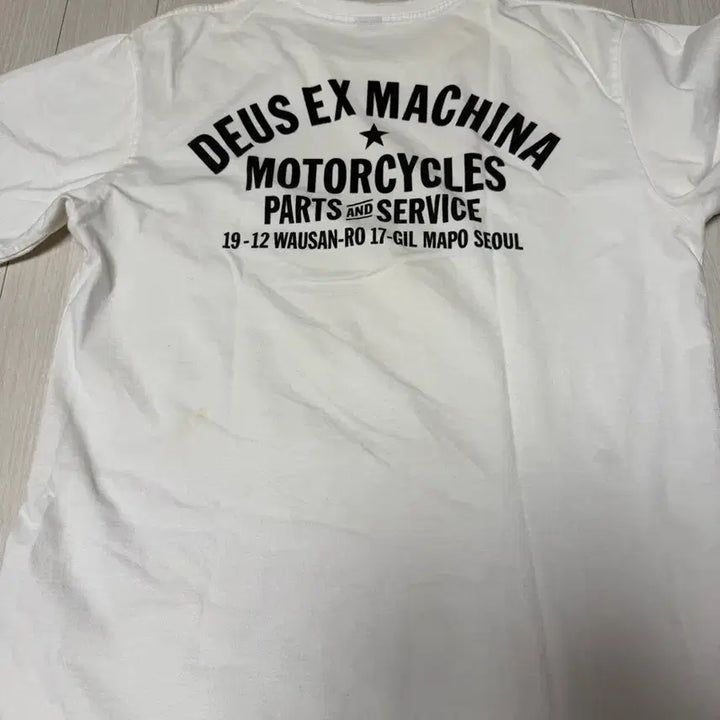 [BUNJANG] DEUS Ex Machina Short Sleeve T-Shirt White / 데우스 반팔