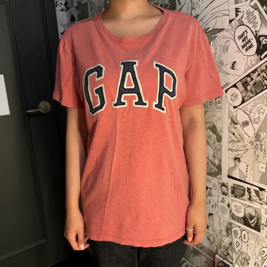 [BUNJANG] GAP Pink Short Sleeve T-Shirt / 갭 핑크 반팔 티셔츠