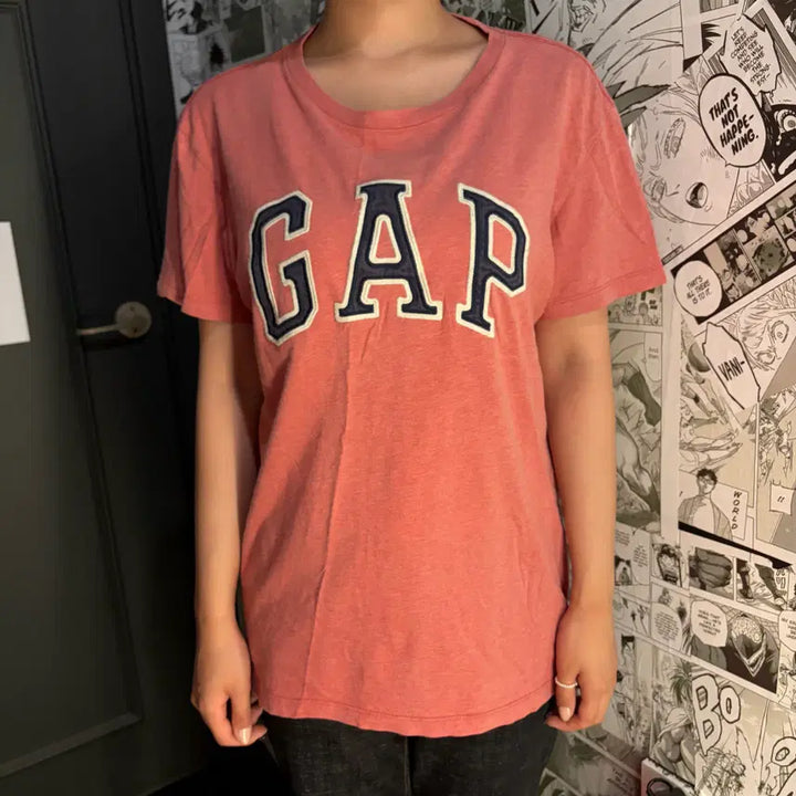[BUNJANG] GAP Pink Short Sleeve T-Shirt / 갭 핑크 반팔 티셔츠
