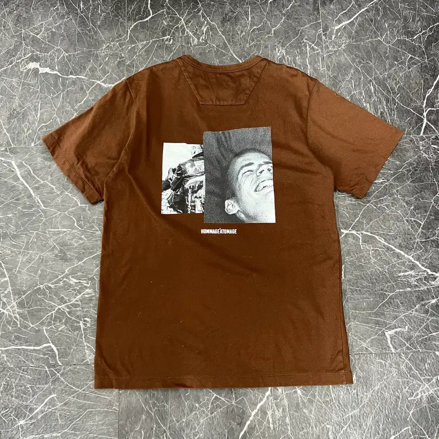 [BUNJANG] Juun.J Graphic Printing Short Sleeve Brown / 준지 그래픽 프린팅 반팔 브라운