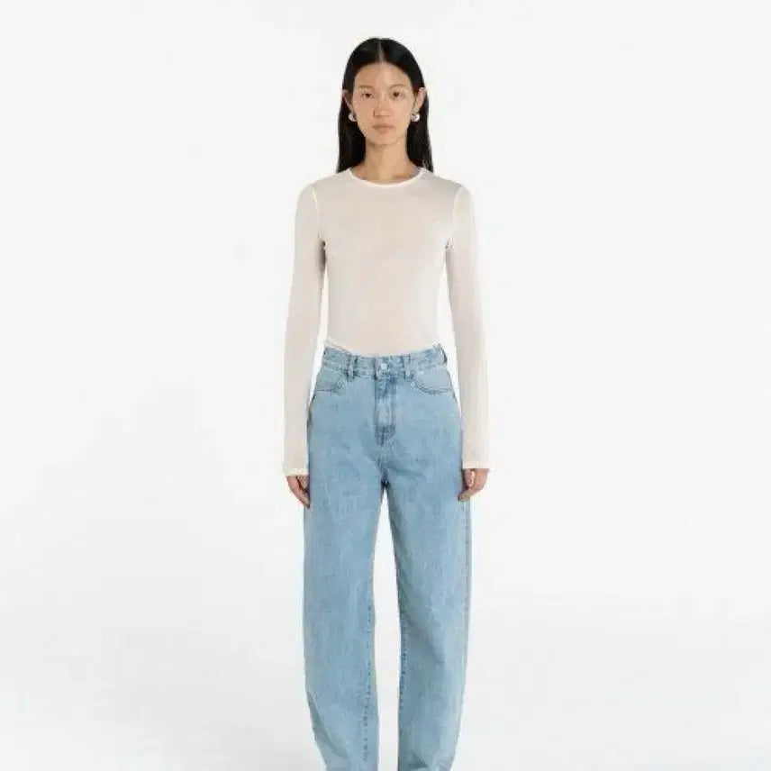 [BUNJANG] Amomento Light Blue Denim Pants / 아모멘토 데님 팬츠 라이트블루