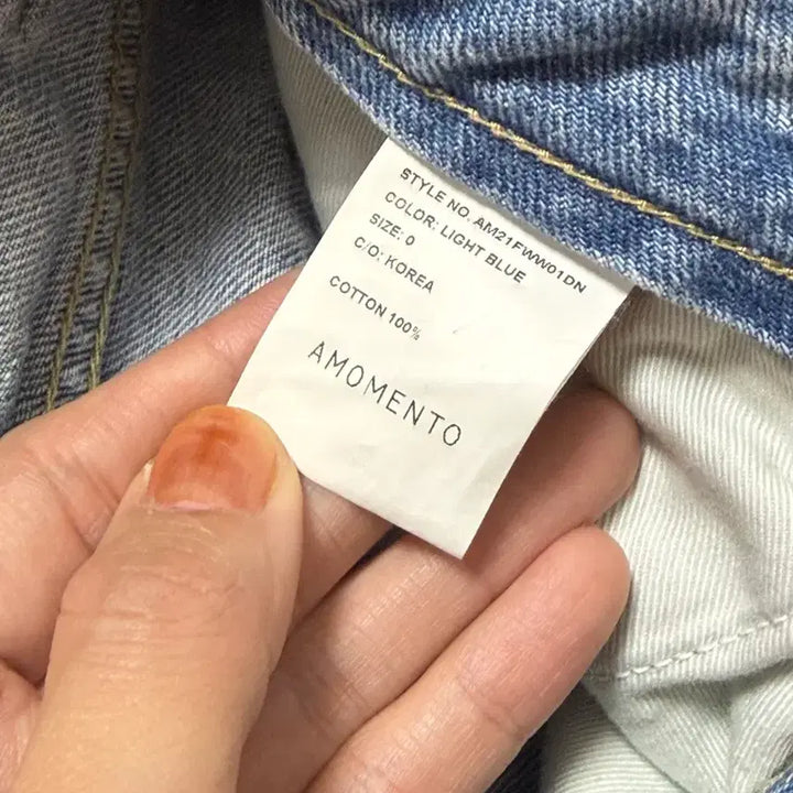 [BUNJANG] Amomento Light Blue Denim Pants / 아모멘토 데님 팬츠 라이트블루