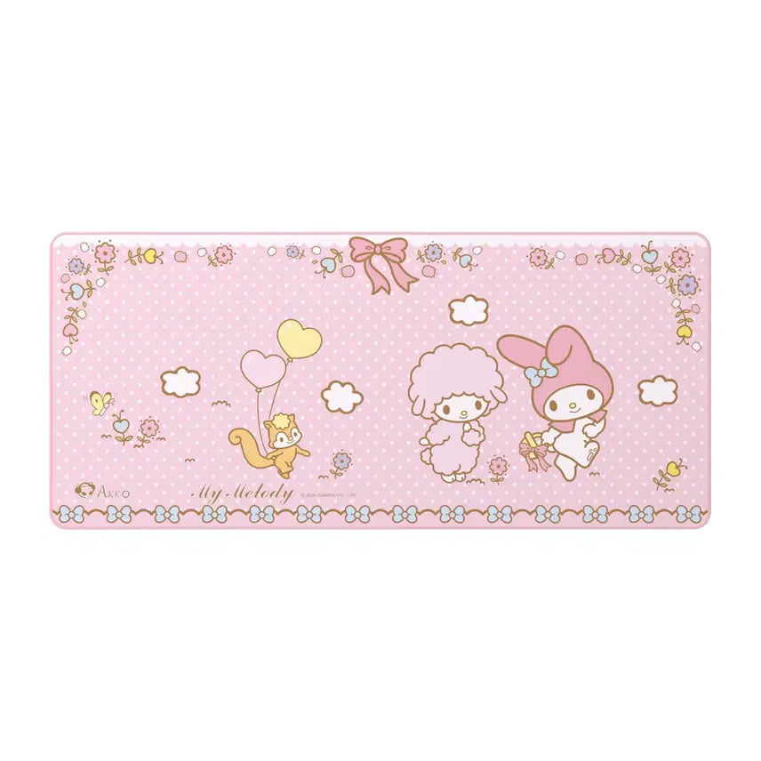 [BUNJANG] AKKO Sanrio My Melody &amp; Piano Extended Desk Mat / AKKO 산리오 마이멜로디&amp;피아노 장마우스패드 장패드