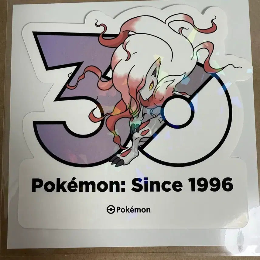 [BUNJANG] Pokemon 30th Anniversary Logo Sticker Hisuian Zoroark / 포켓몬 30주년 로고 스티커 히스이 조로아크
