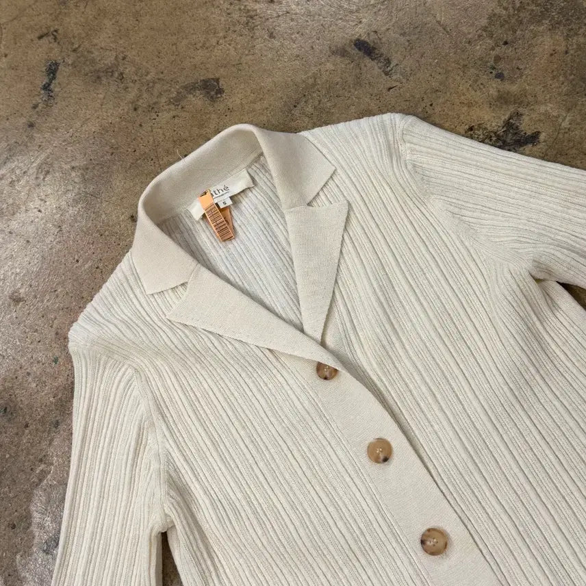 [BUNJANG] Vanessa Bruno Ribbed Long Cardigan Ivory / [정품/S] 바네사부르노 골지 롱 가디건 아이보리
