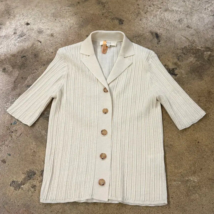 [BUNJANG] Vanessa Bruno Ribbed Long Cardigan Ivory / [정품/S] 바네사부르노 골지 롱 가디건 아이보리