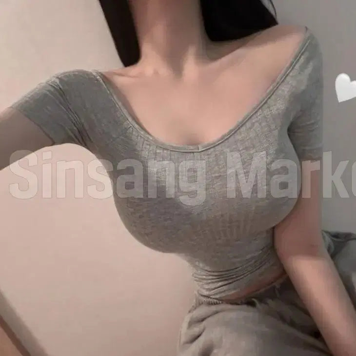 [BUNJANG] Venioff Summer Sexy Beach Club Look T-Shirt / [빠른발송] 베니오프반팔 어깨 숄더 여름 섹시 비치 워터밤 클럽룩