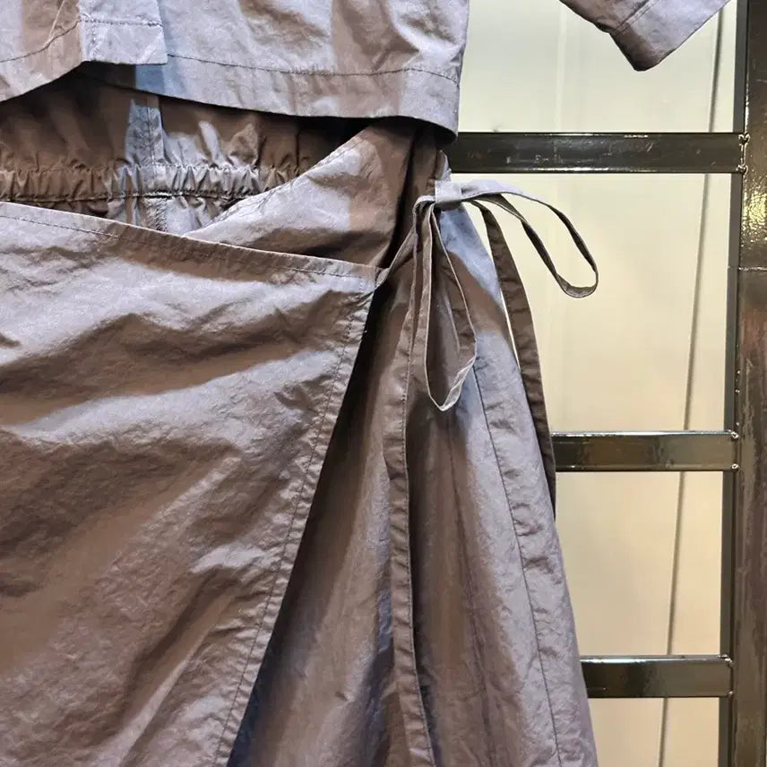 [BUNJANG] Jucy Judy Wrap Style Shirt Dress Navy / 85 쥬시쥬디 랩 스타일 셔츠 원피스 3.5
