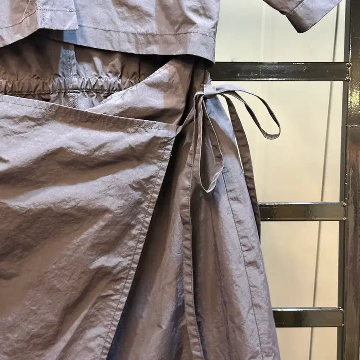 [BUNJANG] Jucy Judy Wrap Style Shirt Dress Navy / 85 쥬시쥬디 랩 스타일 셔츠 원피스 3.5