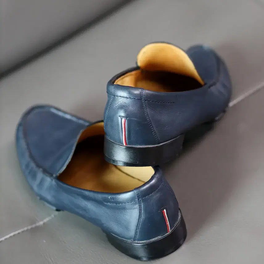 [BUNJANG] Bally Driving Loafers Navy Leather Men&