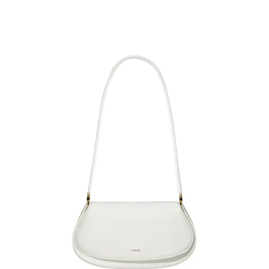 [BUNJANG] Stand Oil Shoulder Clam Bag - White / 스탠드오일 숄더 클램백 - 화이트