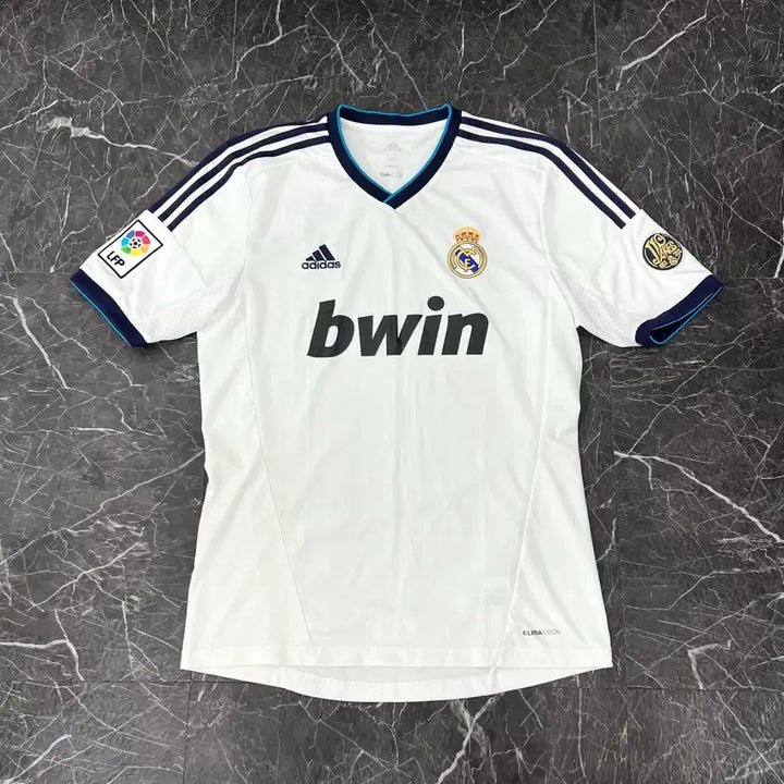 [BUNJANG] Adidas Real Madrid 110th Anniversary Home Short Sleeve Jersey (Size L) / 아디다스 레알마드리드 12-13 110 주년 홈 반팔 유니폼 져지