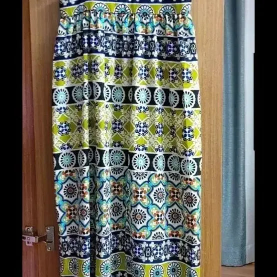 [BUNJANG] Sleeveless Long Printed Dress Beach Dress / 민소매 롱 프린트원피스 55  휴양지여름여행지비치원피스