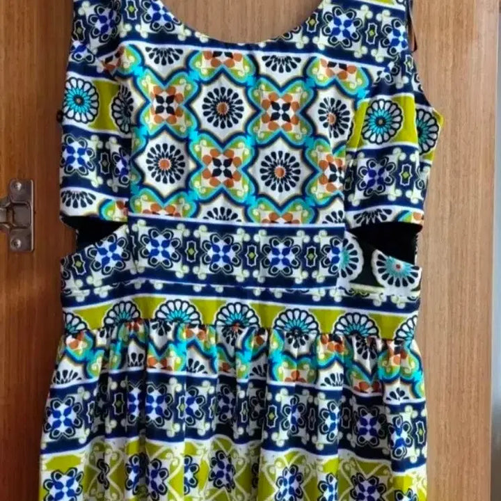 [BUNJANG] Sleeveless Long Printed Dress Beach Dress / 민소매 롱 프린트원피스 55  휴양지여름여행지비치원피스