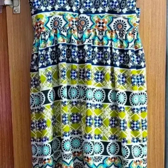 [BUNJANG] Sleeveless Long Printed Dress Beach Dress / 민소매 롱 프린트원피스 55  휴양지여름여행지비치원피스