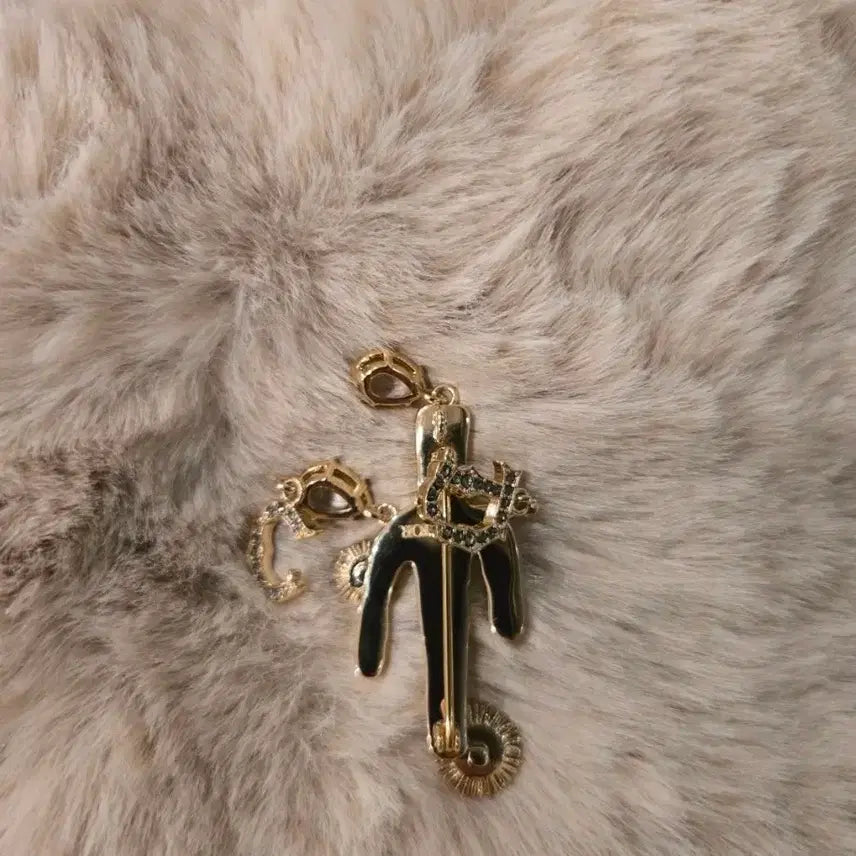 [BUNJANG] Christian Dior Cubic Zirconia Brooch / 정품  디올 큐빅 브로치