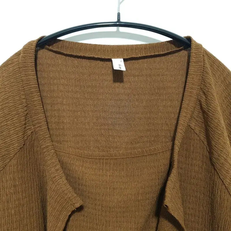 [BUNJANG] Romistory Layered 7-Sleeve Cardigan R2_S1433 / 로미스토리 레이어드 7부 가디건 R2_S1433