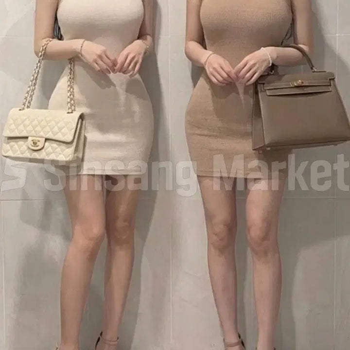 [BUNJANG] Halterneck Knit Sexy Mini Beach Dress / [빠른발송] 홀터ops 니트 뜨개 섹시 미니 비치 여름 딱붙는