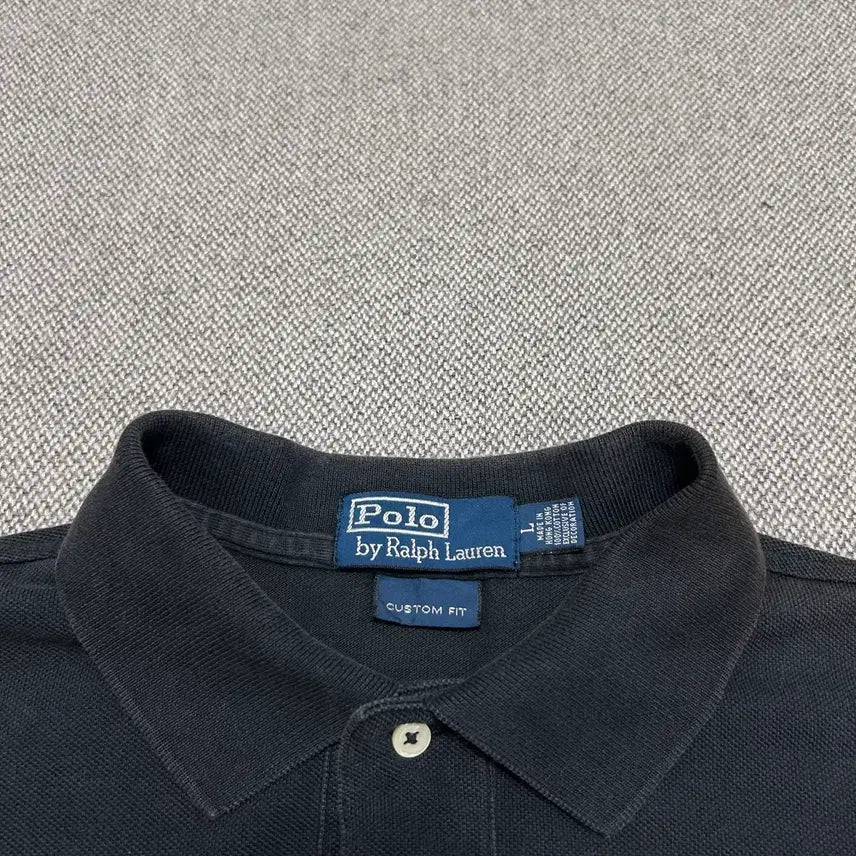 [BUNJANG] Polo Ralph Lauren Small Pony Washed Black Polo Shirt (L) / 폴로 스몰포니 워시드 블랙 카라티(L)