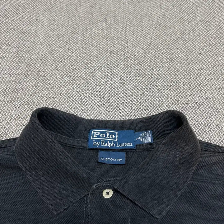 [BUNJANG] Polo Ralph Lauren Small Pony Washed Black Polo Shirt (L) / 폴로 스몰포니 워시드 블랙 카라티(L)