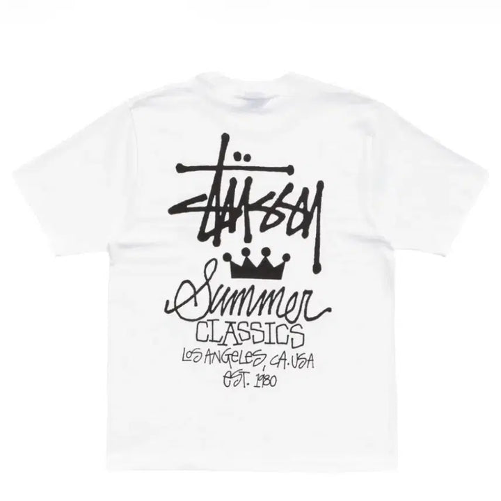 [BUNJANG] Stussy Summer Classic T-Shirt White XL / 스투시 썸머 클래식 반팔 티셔츠 화이트 [XL]
