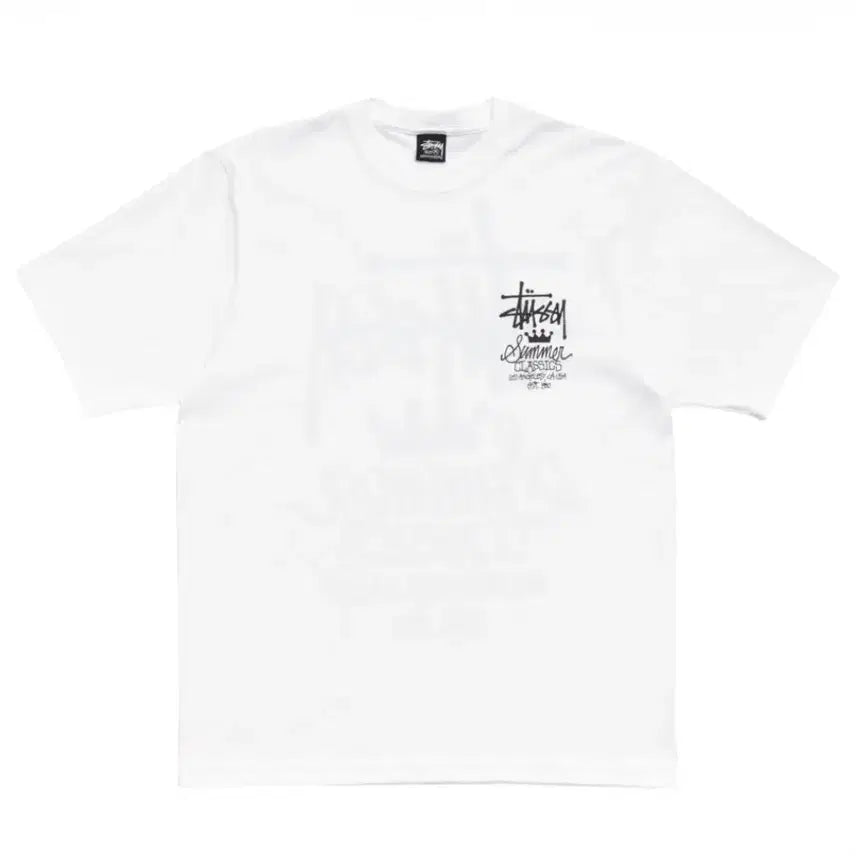 [BUNJANG] Stussy Summer Classic T-Shirt White XL / 스투시 썸머 클래식 반팔 티셔츠 화이트 [XL]