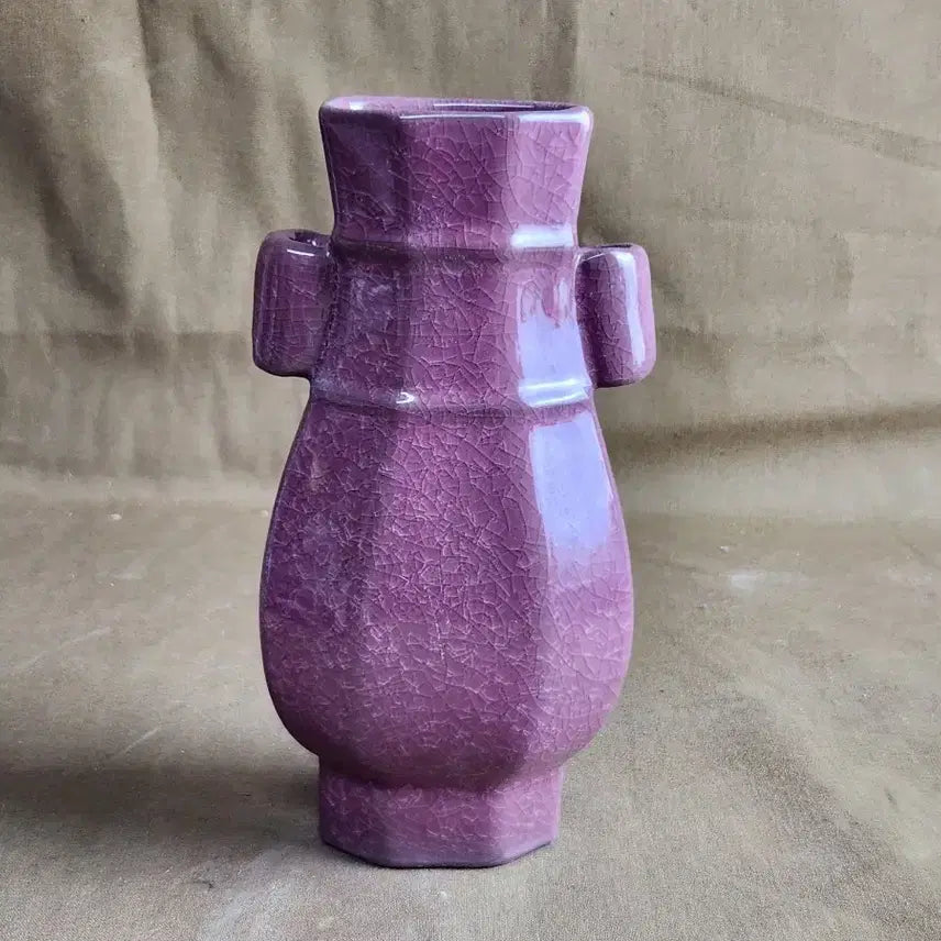 [BUNJANG] Chinese Young Moon Celadon Vase with Thick Glaze and Crackles / 중국도자기 유약이 두터운 크렉이 멋스런어린문도자기