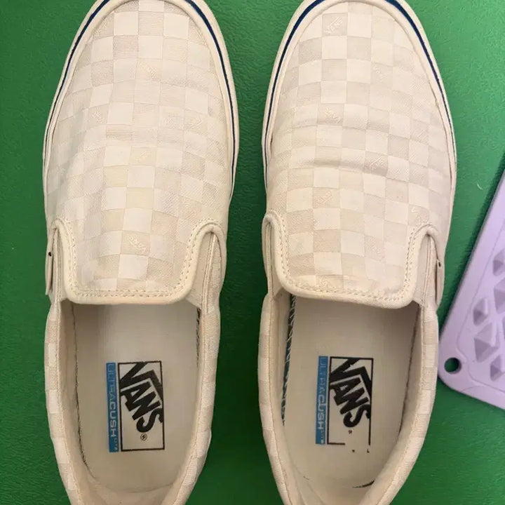 [BUNJANG] Vans Slip-On White Checkerboard Sneakers / 반스 vans 슬립온 270 화이트 채커보드