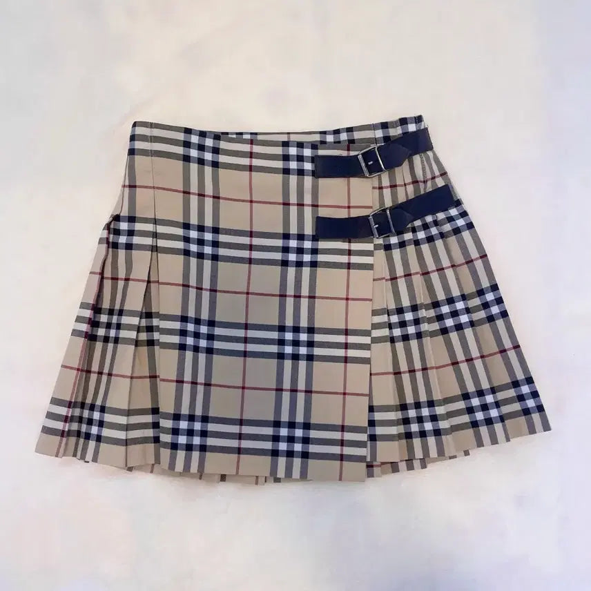 [BUNJANG] Burberry London Nova Check Mini Skirt - Vintage Beige Brown / 버버리 런던 노바체크 스커트 /빈티지 베이지 브라운 미니 키즈 여성