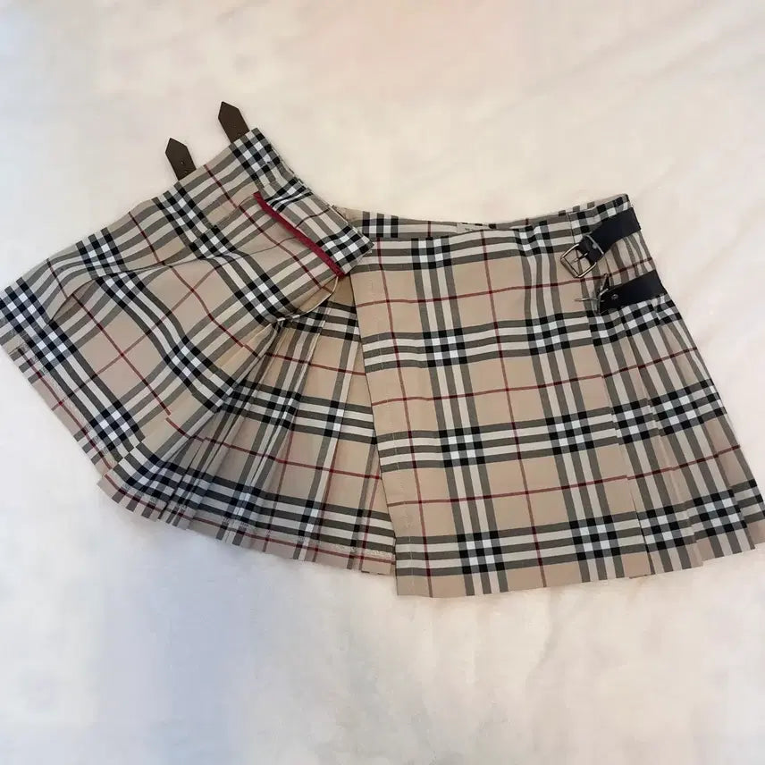 [BUNJANG] Burberry London Nova Check Mini Skirt - Vintage Beige Brown / 버버리 런던 노바체크 스커트 /빈티지 베이지 브라운 미니 키즈 여성