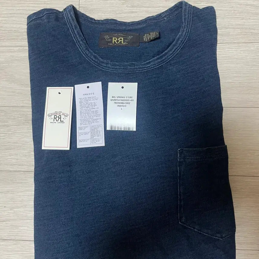 [BUNJANG] RRL Indigo Jersey Cotton Crewneck T-Shirt / rrl 인디고 저지 코튼 크루넥 티셔츠