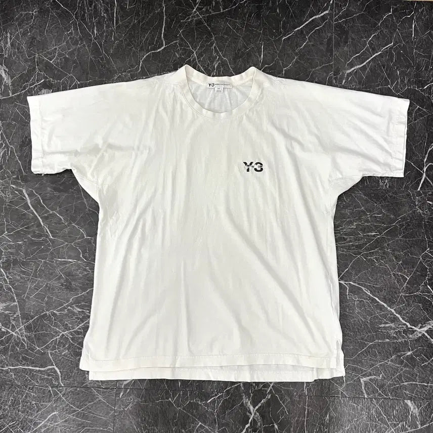 [BUNJANG] Y-3 Logo Oversized T-Shirt White / Y-3 로고 오버사이즈 반팔 화이트