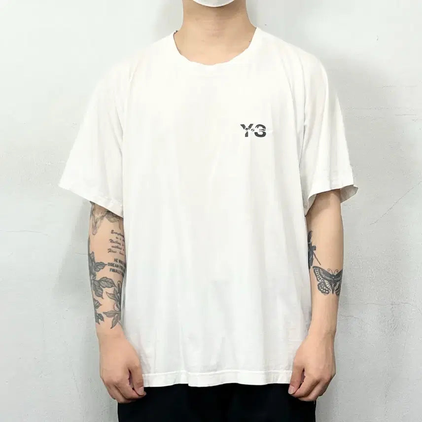 [BUNJANG] Y-3 Logo Oversized T-Shirt White / Y-3 로고 오버사이즈 반팔 화이트