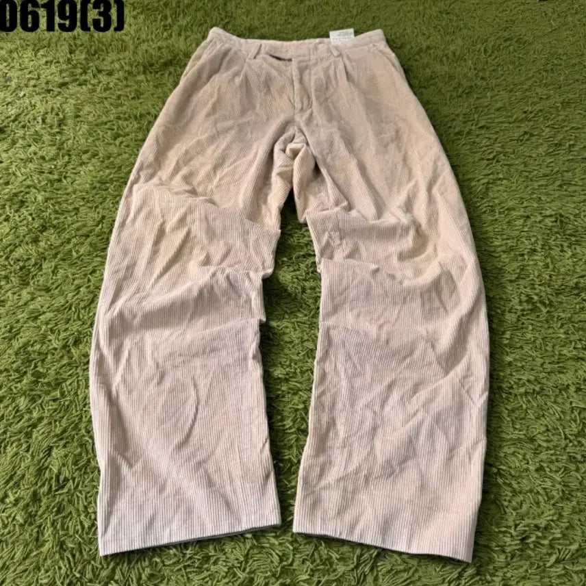 [BUNJANG] Corduroy Wide Pants Beige / 코듀로이 와이드 팬츠 베이지 0619