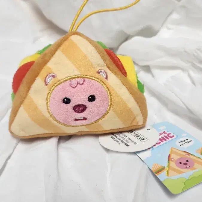 [BUNJANG] Jang-mang Rupee Picnic Sandwich Keyring / 잔망루피 피크닉  샌드위치 키링
