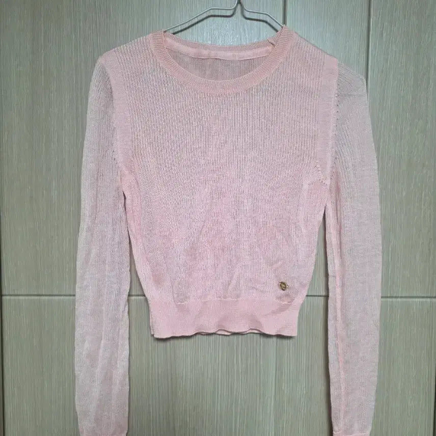[BUNJANG] Hansome Pink Cropped Knit / 한섬  핑크색 크롭 니트