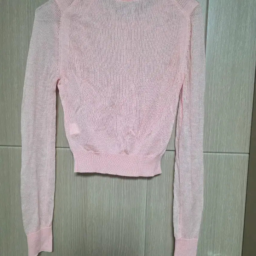 [BUNJANG] Hansome Pink Cropped Knit / 한섬  핑크색 크롭 니트
