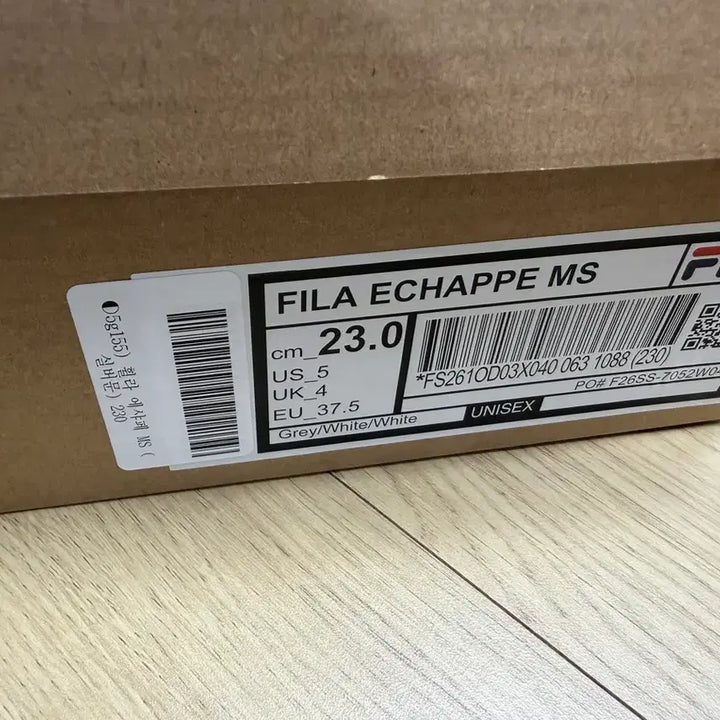 [BUNJANG] Fila Escaphe Silver Moon Shoes (White/Black) + Extra Laces / 휠라 에샤페 실버문230(새제품)+여분끈 화이트 블랙