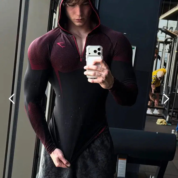 [BUNJANG] Gymshark Onyx 5.0 Red Hoodie (Size S) / 짐샤크 오닉스 5.0 레드 후드 s사이즈 새상품