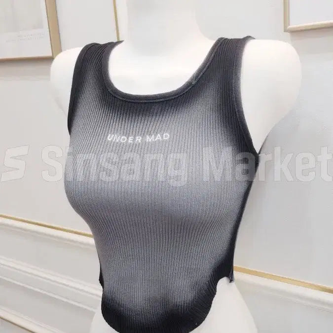 [BUNJANG] Washed Ribbed Crop Tank Top / [빠른발송] 나염나시 워싱 골지 크롭 섹시 비치 크롭