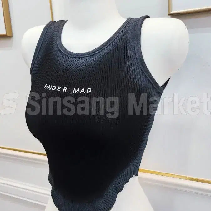 [BUNJANG] Washed Ribbed Crop Tank Top / [빠른발송] 나염나시 워싱 골지 크롭 섹시 비치 크롭
