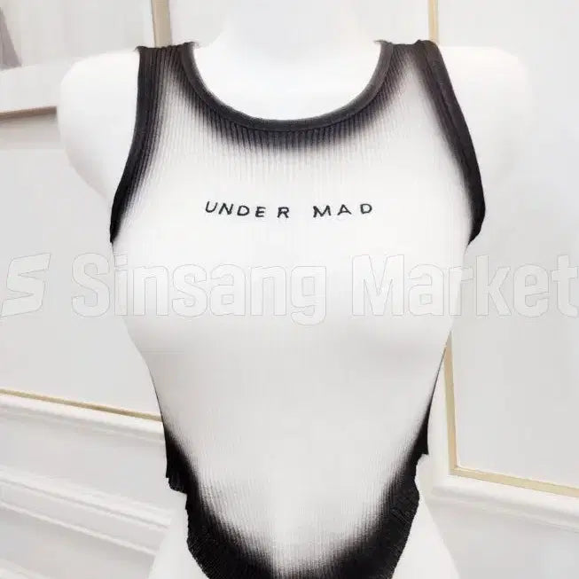 [BUNJANG] Washed Ribbed Crop Tank Top / [빠른발송] 나염나시 워싱 골지 크롭 섹시 비치 크롭