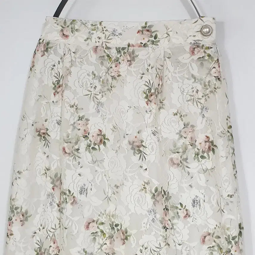 [BUNJANG] Illustrious Illusion Lace Long Skirt Ivory / 일루스트리스일루전 레이스롱스커트 55