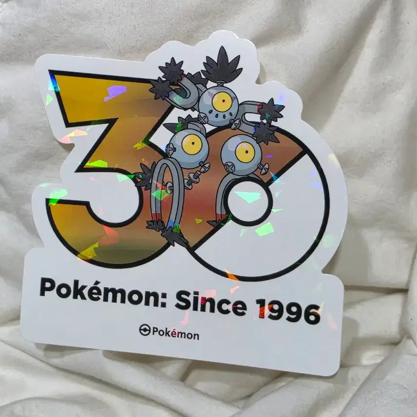[BUNJANG] Pokémon 30th Anniversary Sandshrew Leather Logo Sticker / 모래털가죽 로고 스티커 포켓몬 30주년