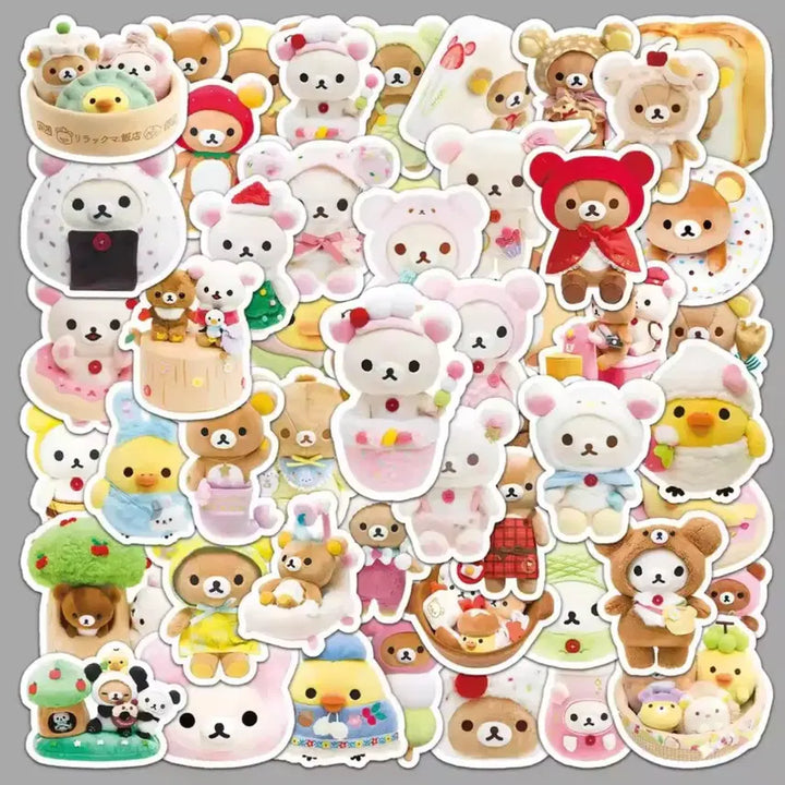 [BUNJANG] Rilakkuma Diary Deco Sticker Set (54 Pieces) / (무료배송) 리락쿠마 다꾸스티커 54장세트