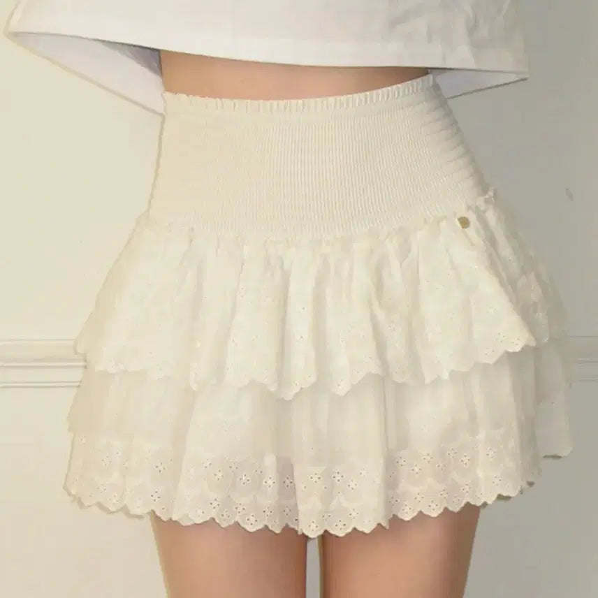 [BUNJANG] Ronron White Mini Tulle Skirt / 론론 ronron 화이트 미니스커트 튜튜스커트 스커트 프릴
